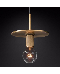 Подвесной светильник RH Utilitaire Disk Shade Pendant Brass