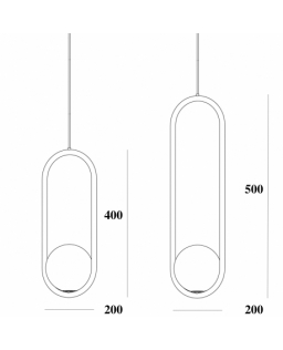 Подвесной светильник Matthew McCormick hoop 40 Бронза MILA Pendant